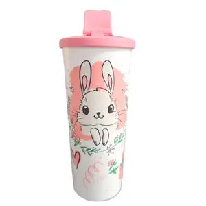 Tupperware Bunny Tumbler 16oz - Adorable Design with Bears and Inspirational Quotes for Kids
