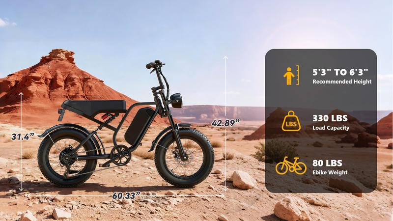 【HiEHA】2026 Fat Tire Electric Ebike for Adults, 1500W Peak Motor 48V/15Ah Removable Battery, 34 MPH Top Speed & 25-31 Miles Range, Full Suspension, Shimano 7-Speed, Off-Road Mountain E-Bike with LED Headlight, UL 2849 Certified