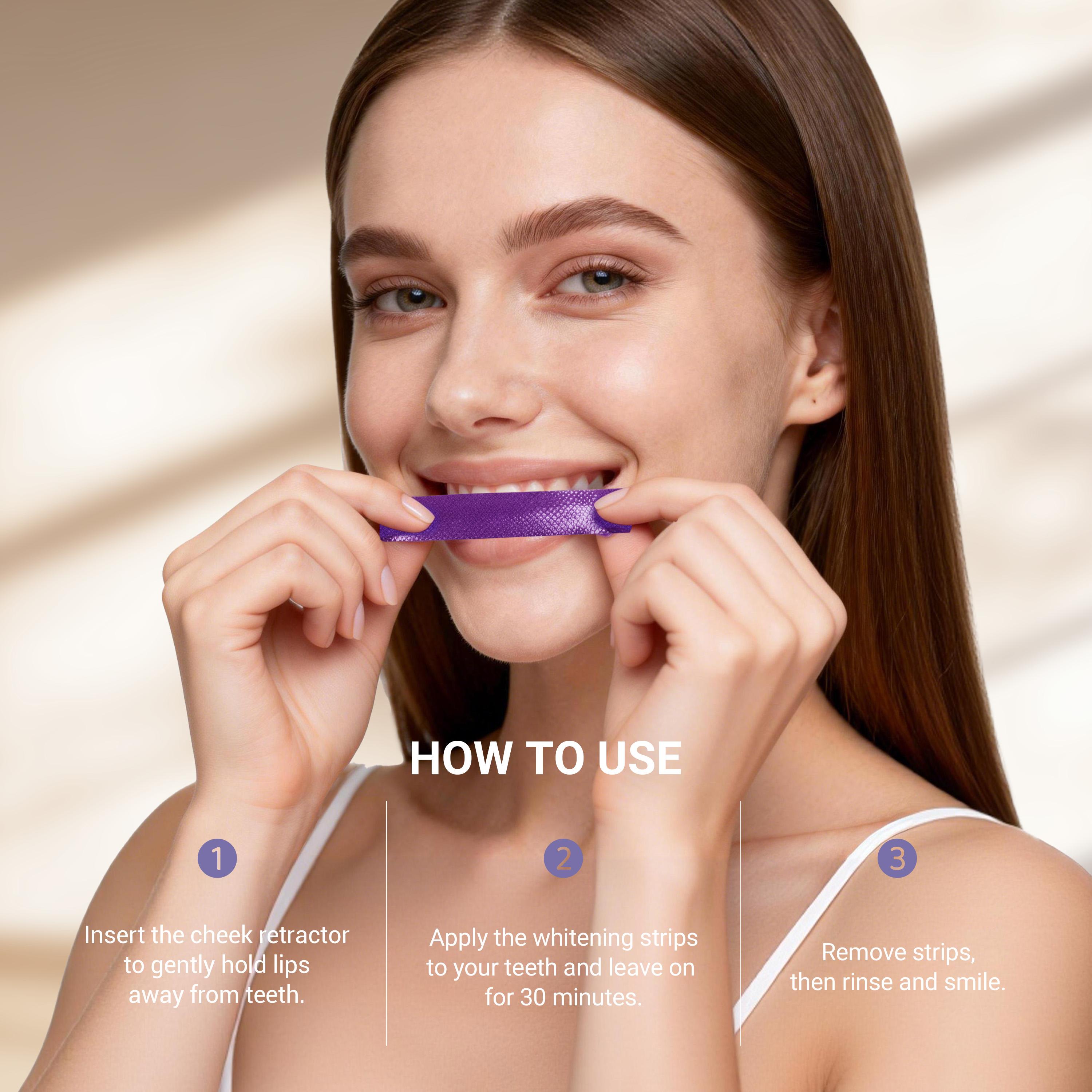 CEELIKE At Home Dental Oral Care Kit - 3 Piece Set with Whitestrips (42 Tooth Brightening Strips, 21 Sessions), 7Pro Toothpaste, Soft Toothbrush for Brightens Teeth & Fresh Breath