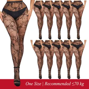 Hijesse's minimalist smoon/heart/star/spiderweb patterns  fishnet tights, womenswear, 10 pieces basic comfy breathable slimpantyhose for Women,fashion Lady comfort stocking for spring & Summer