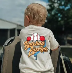 Youth and Adult Baseball Ice Cream Back Side T-Shirt, Baseball Drip Tee, Baseball Lifestyle Clothes, Summer Outfitters, Gift For Boy Girl, Baseball Stuff for Game Day Clothing, Youth T- Shirt