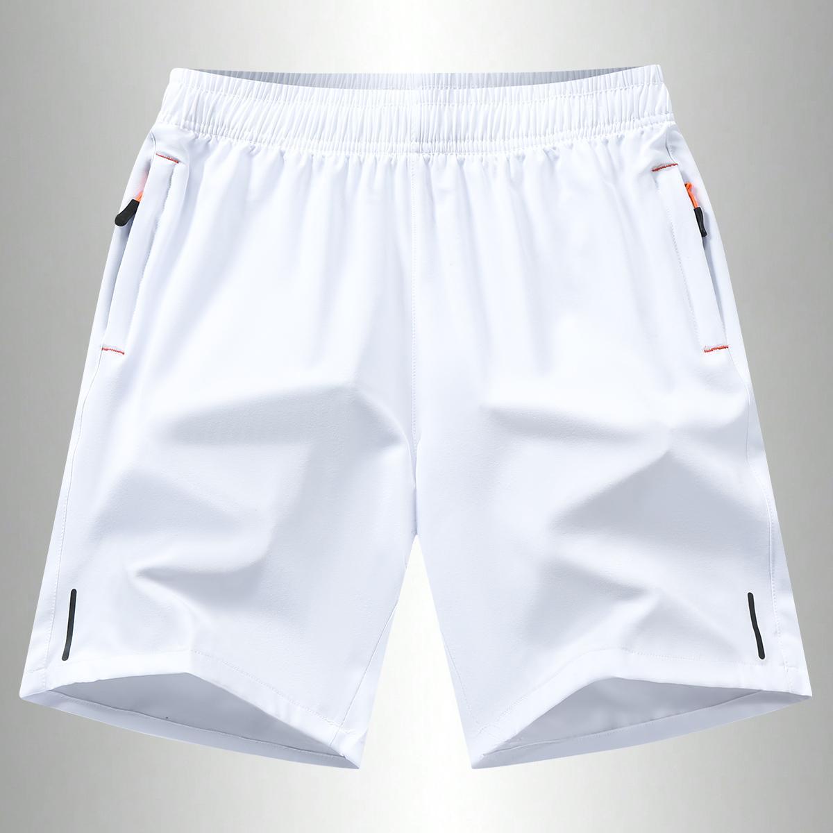 Men's Ultra-Lightweight Running Shorts - Quick Dry Breathable Thin Fabric for Summer Sports Solid Color Textured Wrinkle Resistant Reflective Strips Gym Sport Menswear Beige Plain