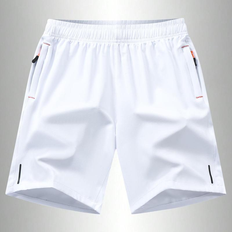 Men's Ultra-Lightweight Running Shorts - Quick Dry Breathable Thin Fabric for Summer Sports Solid Color Textured Wrinkle Resistant Reflective Strips Gym Sport Menswear Beige Plain