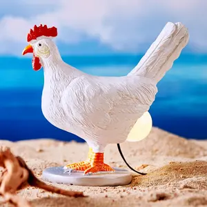 Upgraded Chicken Egg Lamp, 3D Resin Chicken Night Light with USB, Lifelike LED Egg Lamp with Color Gift Box, Easter Birthday Gift for Friends (C)