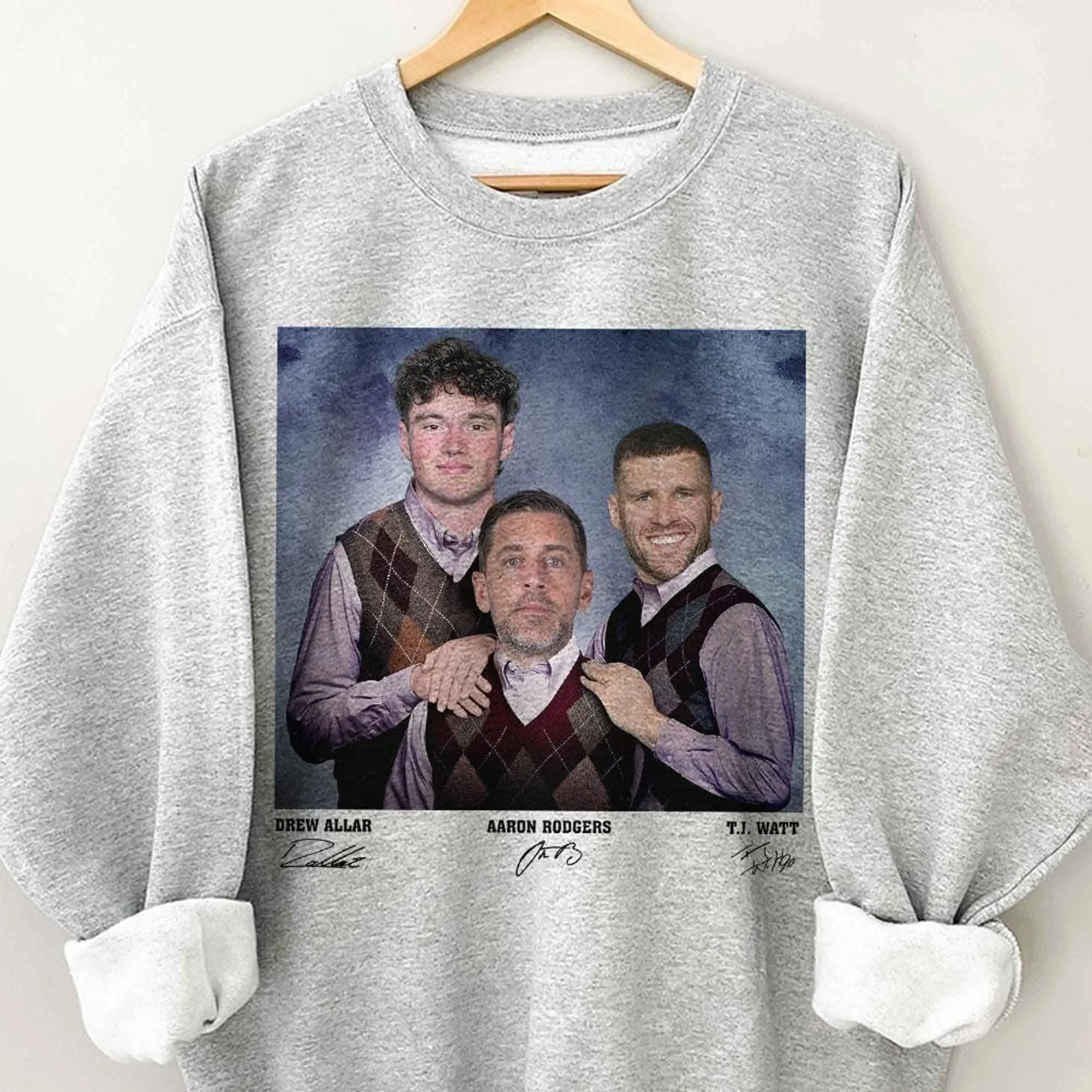 Aaron Rodgers Drew Allar T.J. Watt Football Sweatshirt, Pittsburgh Step Bros Funny Football, Gift For Her