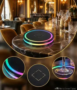 New Intelligent Cocktail Coaster Adjustable Color Cup Mat
