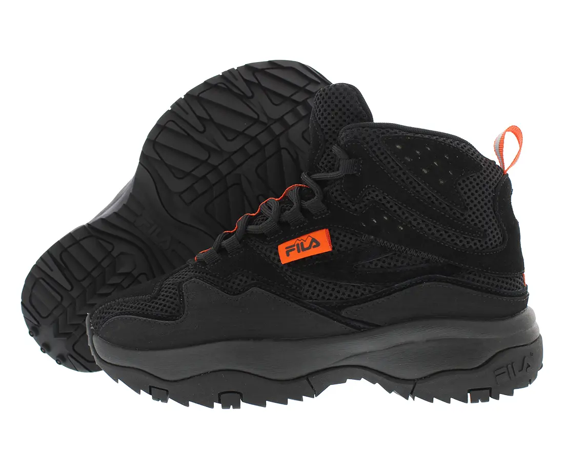 FILA Women's Ranger Ankle Boots, Solid Color Lace-Up Combat Style Fashion Shoes with a Chunky Platform Lug Sole, No