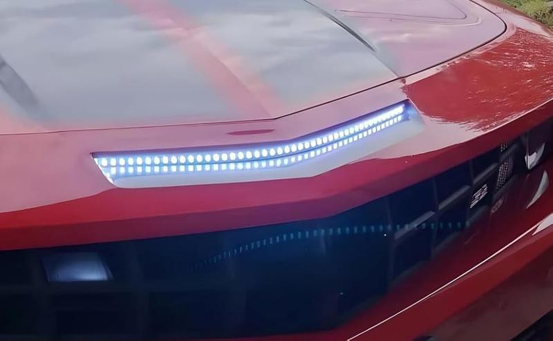 DIBMS RGB LED Knight Rider Scanner Light Strip 22'' 48-SMD Multicolored LED Flash Strobe Grille Light Car Truck Interior Exterior Lighting