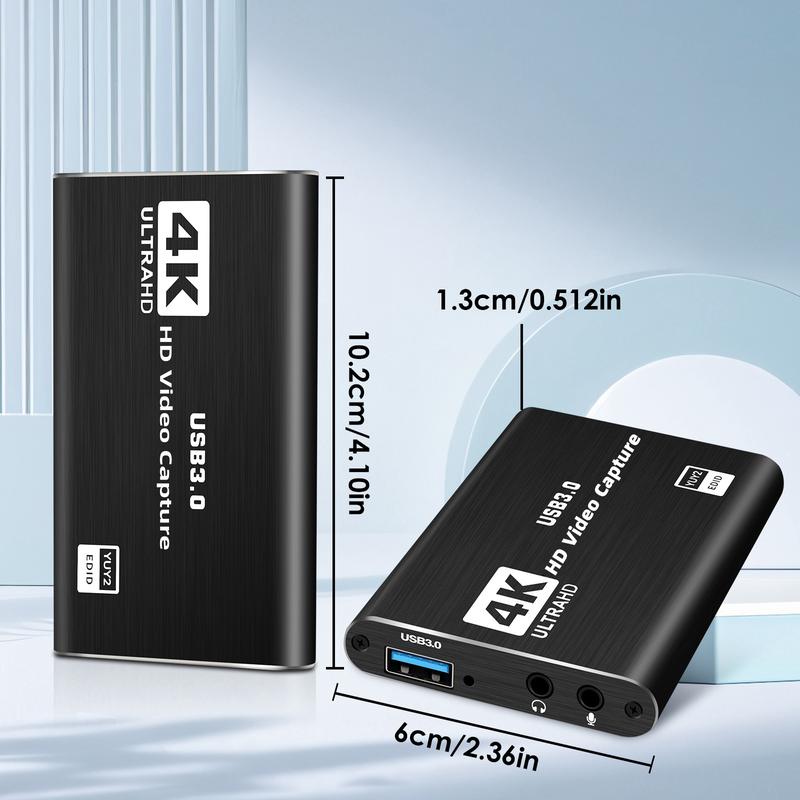 ACHAVE 4K Capture Card for Streaming Full HD 1080P 60FPS USB 3.0 HDMI Audio Video Card for Gameplay OBS Recording Live Streaming
