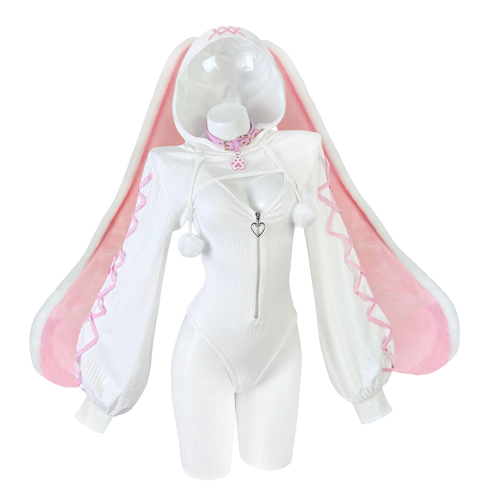 KORURACLUB Women's Heart Lock Bunny Jumpsuit KO103 Polyester