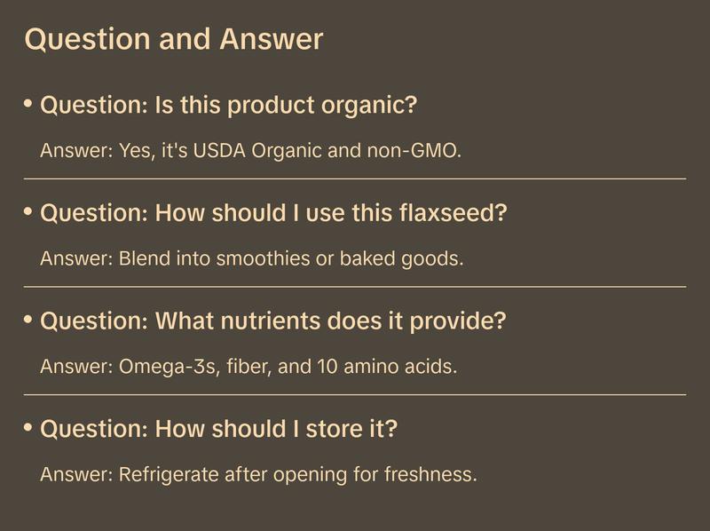 Barlean's Organic Forti-Flax Premium Ground Flaxseed Fiber Grain