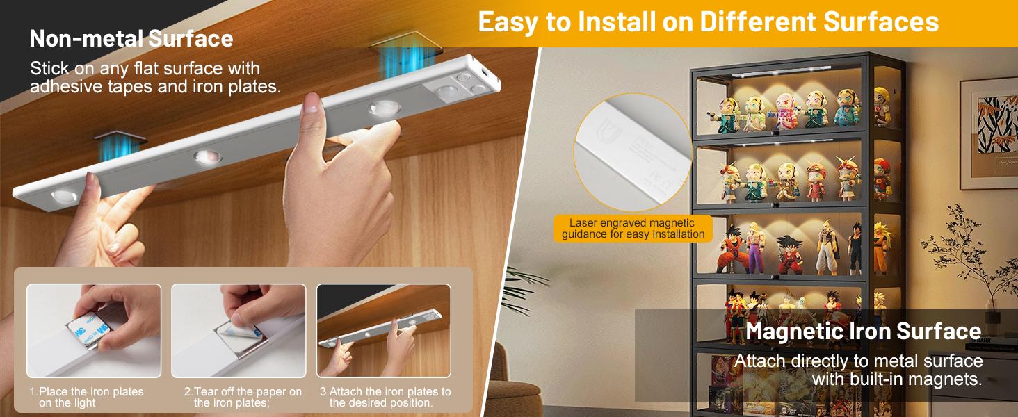 2 Pack LED Rechargeable Under Cabinet Lights,Motion Sensor Night Light Indoor,Closet Lights,3 Color Temps,Magnetic Installation Dimmable Lights for Kitchen,Bedroom,Hallway,Showcases,Wine Racks 2 Pack LED Rechargeable Under Cabinet Lights,Motion Sensor Night Light Indoor,Closet Lights,3 Color Temps,Magnetic Installation Dimmable Lights for Kitchen,Bedroom,Hallway,Showcases,Wine Racks