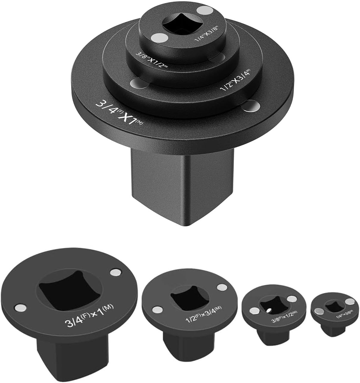 VAYWET 2026 New Low Profile Impact Socket Adapter Set, Industrial Drive Ratchet & Wrench Adapter Set Stainless Steel Industrial Drive Ratchet & Wrench Adapter Set for Tight Spaces, 4PC Hardware Kit: 3/4" to 1", 1/2" to 3/4", 1/2" to 3/8", 1/4" to 3/8" VAYWET 2026 New Low Profile Impact Socket Adapter Set, Industrial Drive Ratchet & Wrench Adapter Set Stainless Steel Industrial Drive Ratchet & Wrench Adapter Set for Tight Spaces, 4PC Hardware Kit: 3/4" to 1", 1/2" to 3/4", 1/2" to 3/8", 1/4" to 3/8"