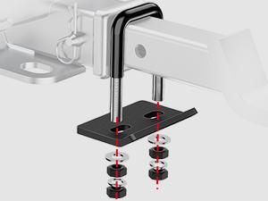 Nilight Trailer Hitch Tightener for 2 1/2 Inch Trailer Hitches 2.5 inch Hitch Mount Anti Rattle Heavy Duty Steel with Rubber Anti-Rust Triple Protective Matte Black