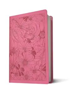NLT Large Print Premium Value Thinline Bible, Filament Enabled (LeatherLike, Garden Pink)