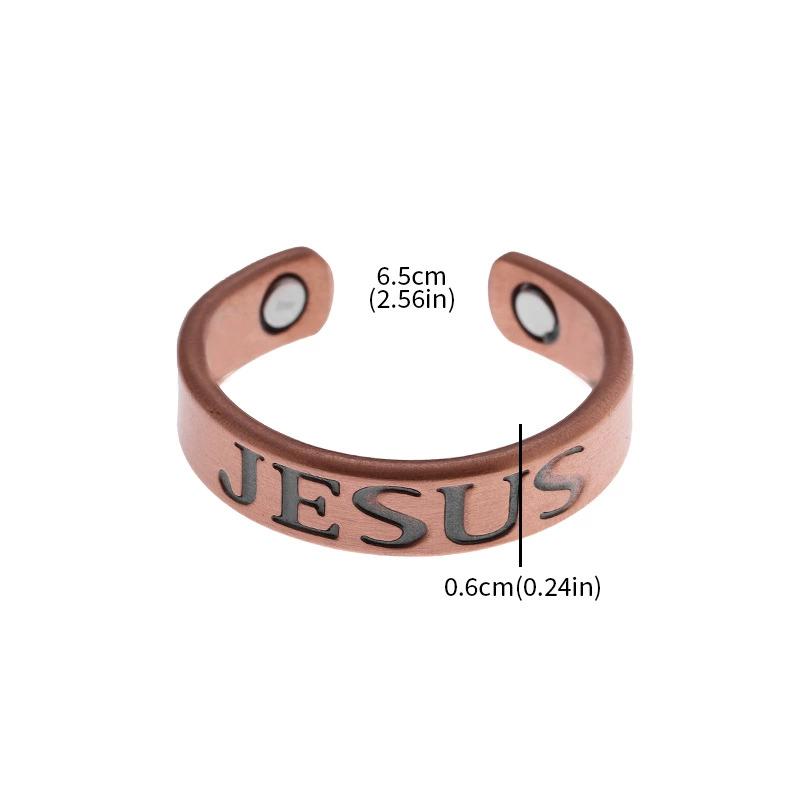 Handcrafted Cross-Shaped 99.99% Pure Copper Ring with Magnetic Properties - Perfect Gift for Boyfriend Girlfriend Family & Friends