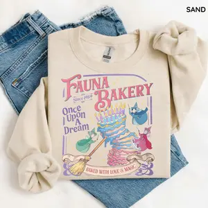 Fairy Godmother Baking Sweatshirt, Baked With Love and Magic Graphic Tee, Retro Princess Cake Design, Whimsical Cottagecore Vibes, Trendy TikTok Style, Casual Unisex Gift