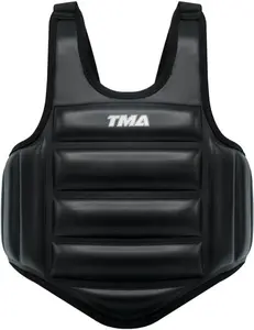 TMA Kids Boxing Belly Pad Chest Guard MMA Body Protector Martial Arts Rib Shield Armour Taekwondo Training (10 to 15 Year Old)