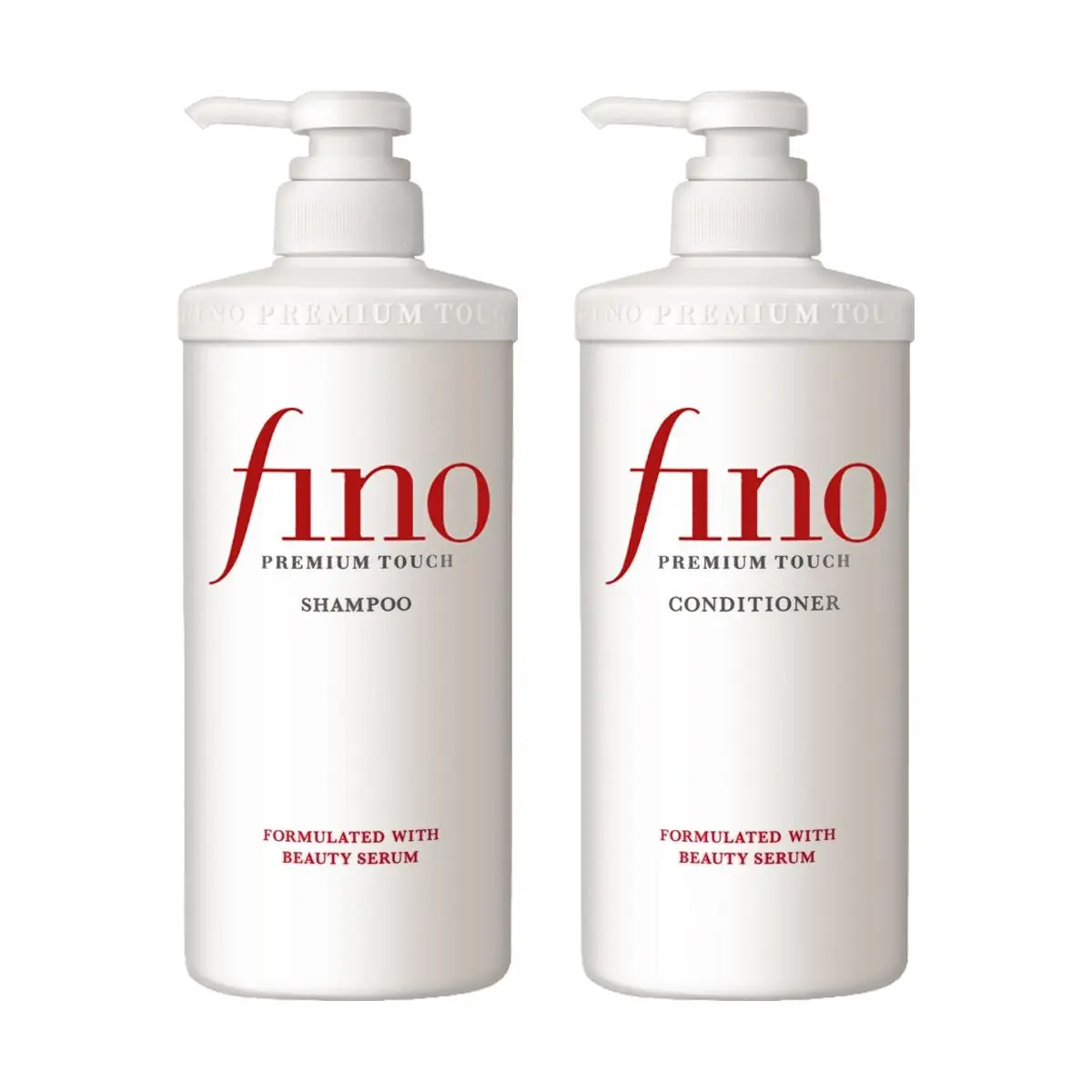 Fino Premium Japanese Quality Shampoo & Conditioner Liquid Duo, Hydrating Repair Formula, Nourishing Haircare for Damaged Hair & Color-Chemically Treated Strands, Boosts Shine, All Hair Types (2x550ml)