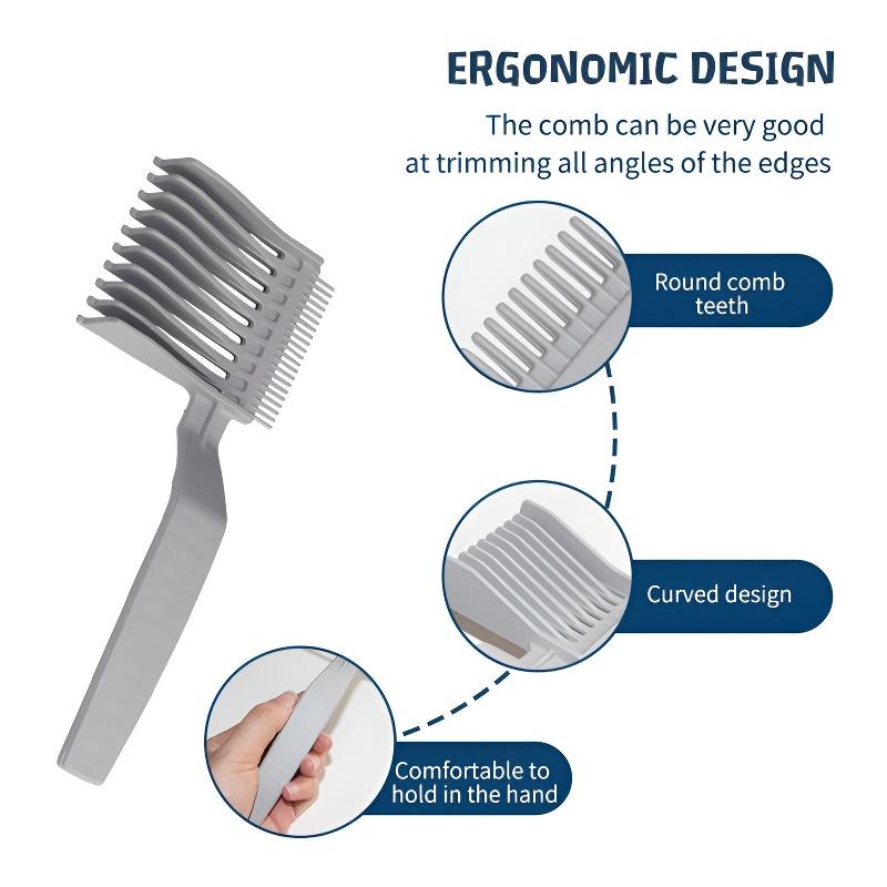 Professional 3PCS Haircut Combs for Men – Long handle, no heat, anti-slip design for easy at-home trims.Ideal for dads, husbands, and kids.Master home barbering without the salon visit!