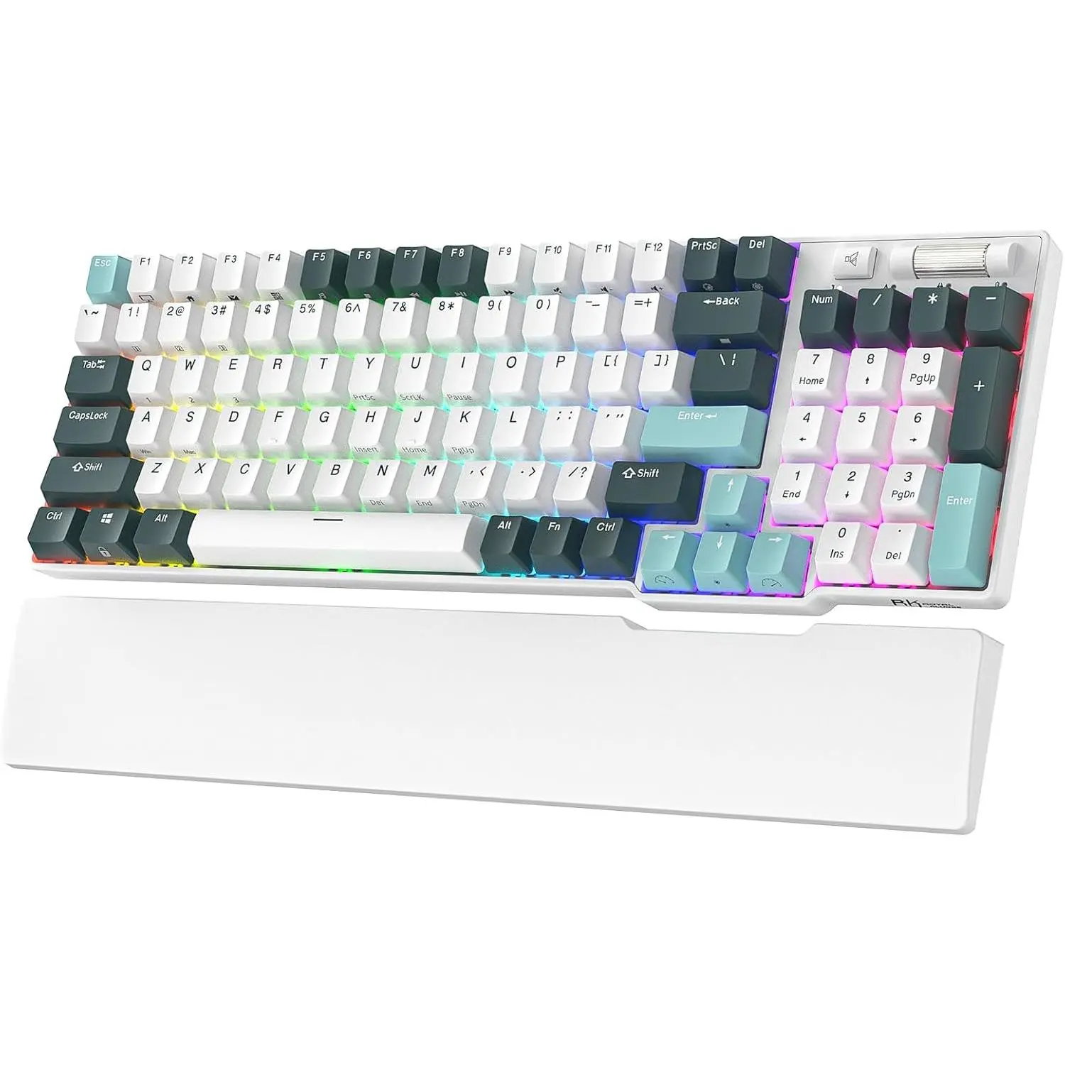 RK ROYAL KLUDGE RK96 Limited Ed Camp Green Mechanical Gaming Keyboard - 90% 96-Key Layout Wireless Backlit, Triple-Mode BT5.0/2.4G/USB-C Hot-Swappable, Red/Yellow Switches, Wrist Rest, DIY Software Support, Massive Battery, 2.4Ghz Receiver, NKRO Support