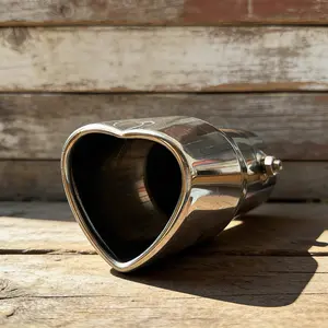 Universal Silver Universal Turbo Sound Whistle Muffler Pipe Sounder Simulator Tailpipe Noise Sound Enhancer Compatible with Motorcycle, Truck, Cars, Dirt Bike and Scooter(XL 1 Pack)