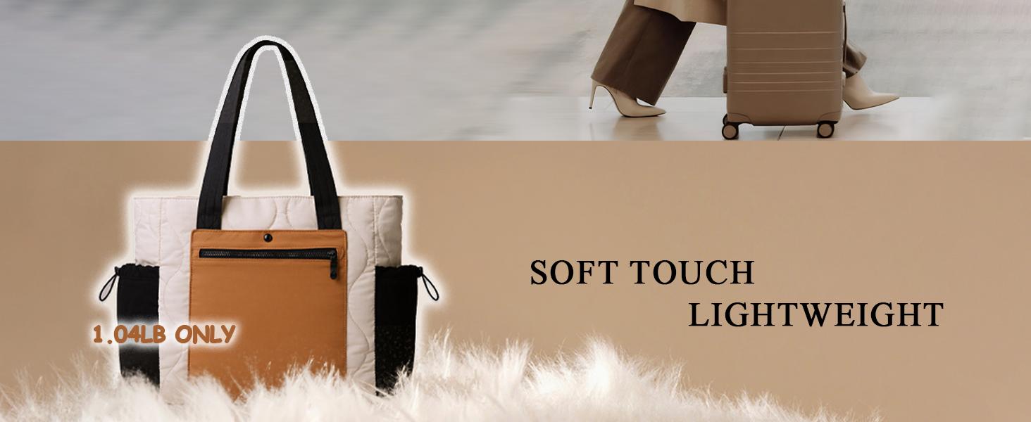 【Flash Sale】Milan Chiva Tote Bag for Women Ultra-Lightweight Puffer Tote Bag with 19L Capacity & Multi-Functional Storage for Travel School & Daily Use 2pcs