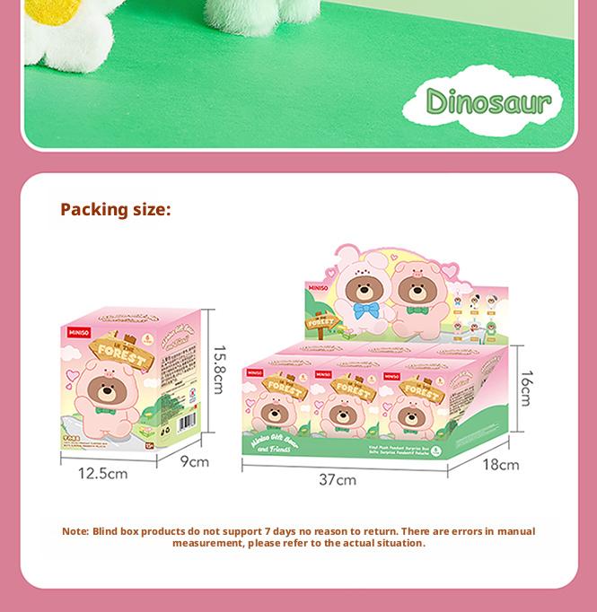 【New Year's gift】MINISO Jifute Bear Blind Box Unboxing! Cute Hanging Plush for Bags & Keys, Build Your Cute Squad