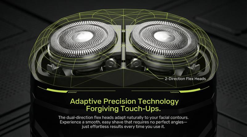 Enchen MINIX Premium Portable Electric Shaver for Men – Compact Foil Shaver with Dual Flex Heads, Fast Clean Shave, Waterproof & Rechargeable, A Perfect Valentine’s Day Gift for Him, 2/3 card-size