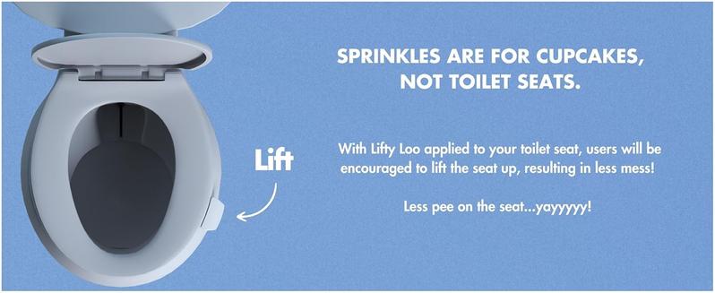 Lifty Loo Toilet Seat Handle & Lid Lifter - 2 Pack. Lift More. Less Mess. (GLOW IN THE DARK)