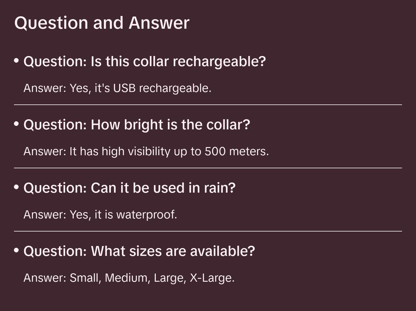 LED Dog Collar, Light up Dog Collar Adjustable USB Rechargeable Super Bright Safety Light Glowing Collars for Dogs