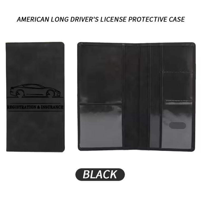Car Registration and Insurance Holder, Car Organizer Premium Leather Registration and Insurance Card Holder,with Magnetic Shut for Cards, Essential Document, Driver License