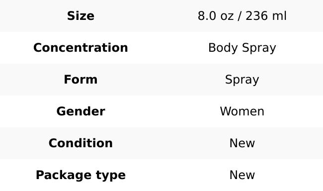 360 women Perry Ellis Body Mist 8 oz New