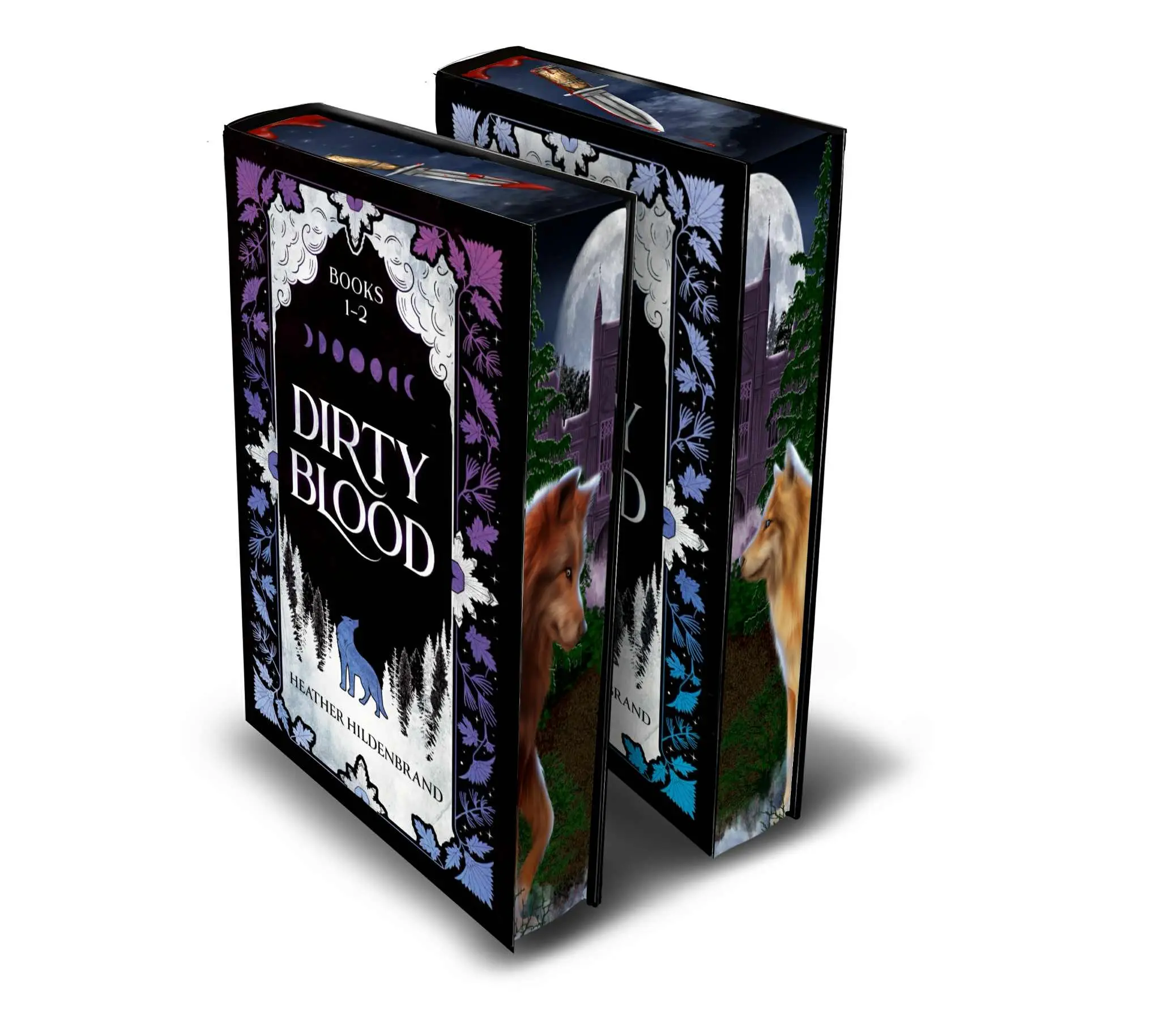 Dirty Blood Complete Series Collector's Edition Hardcover Omnibus Duet - 5 Books in 2 Thick Volumes, Shifters Theme, Custom Sprayed Edges, Full Color End Papers