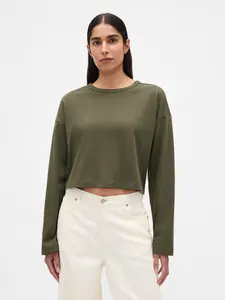 Gap Women's Organic Cotton VintageSoft Heavyweight Crop T-Shirt