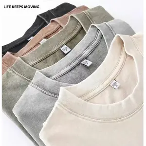 LIFE KEEPS MOVING Spring Washed Men’s T‑Shirt, Cotton Short‑Sleeve Sports Tee, Casual Athletic Short Sleeve, Comfortable and Stylish Outdoor Sportswear for Summer