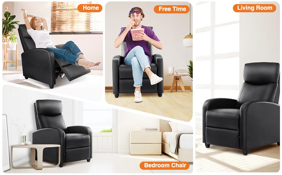 SweetFurniture Recliner Chair for Living Room, Massage Recliner Chair