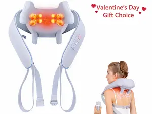 MASGRE Cordless Back and Neck Massager, Upper and Lower Back Massager with Heat, Deep Tissue 6D Kneading Massage Pillow for Shoulder, Leg and Body Muscle Pain Relief, Gifts for Valentine's Day