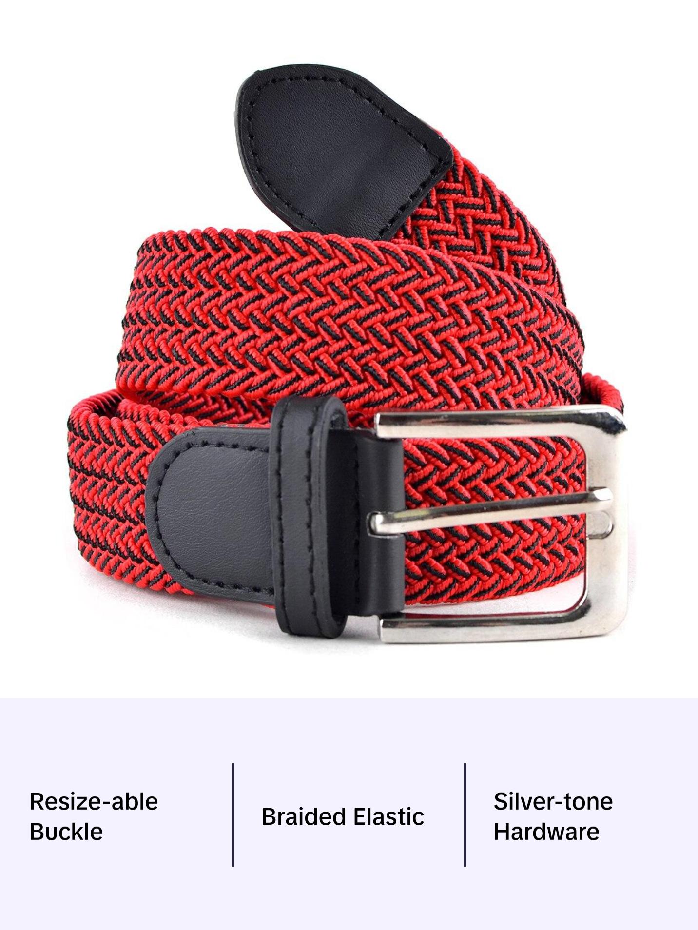 Belt - Stretch, Two-toned Braided & Elastic