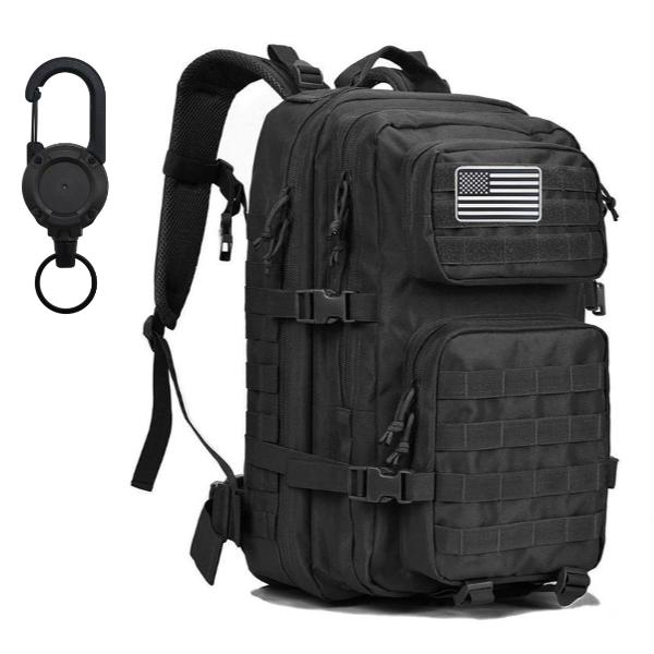 45L large Military Tactical Backpack 3 Day Assault Backpack Survival Molle Pack Bug Out Bag Durable Gear  With USA Flag Patch Hiking, Mountaineering, Waterproof Backpack hunting backpacks outdoor tactical backpack fishing  backpack back bag  gym bag