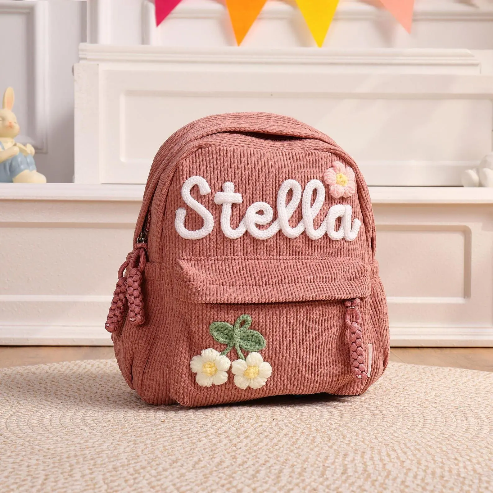 AS1010 School Gift Personalized Name Decoration School Bag Colorful Decorative Backpack Student Gift