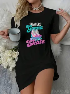 Skaters Gonna Skate - Vintage Roller Skating Skate Skater Casual Dress