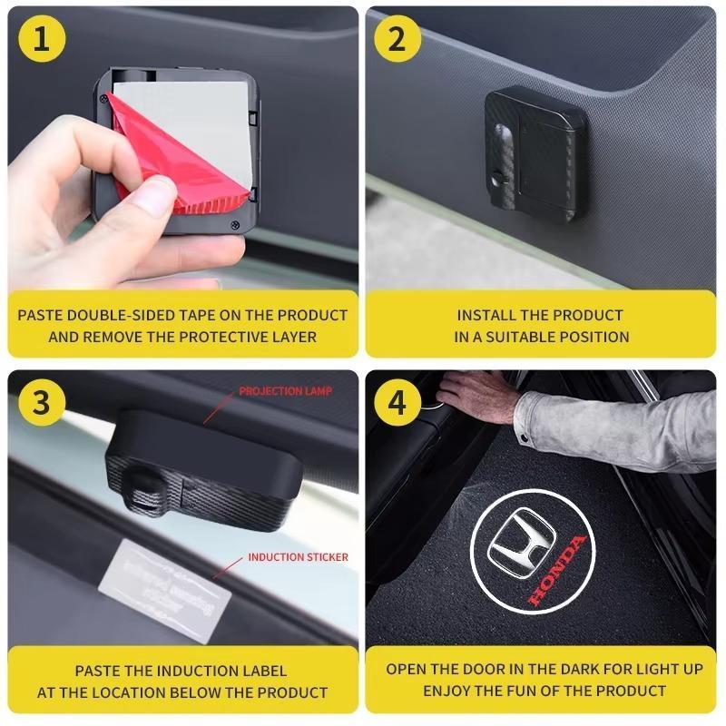 2Pcs LED Car Door Welcome Light HD Projector Lamp for Toyota GMC Jeep And More Car Accessories 2Pcs LED Car Door Welcome Light HD Projector Lamp for Toyota GMC Jeep And More Car Accessories