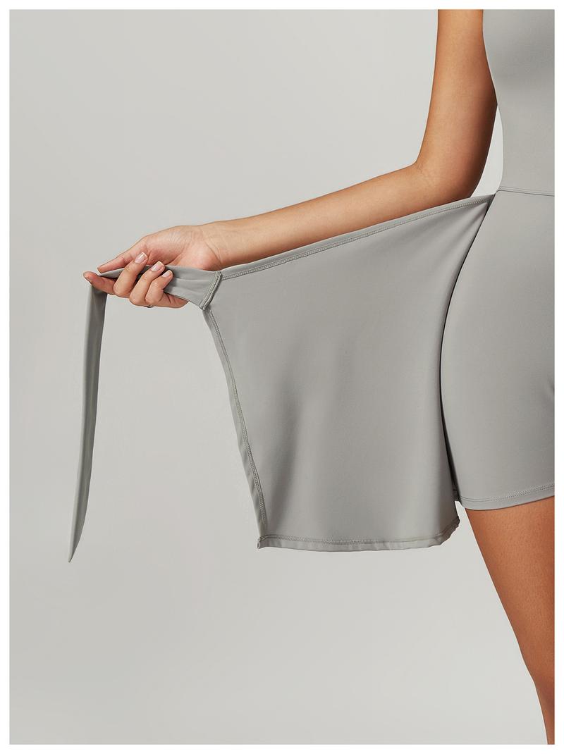 YEOREO Women's Tennis Skirt Sleeveless Yoga Golf Sports Skirt with Ruffle Side Slits Gym Skirt Built-in Shorts YEOREO Women's Tennis Skirt Sleeveless Yoga Golf Sports Skirt with Ruffle Side Slits Gym Skirt Built-in Shorts