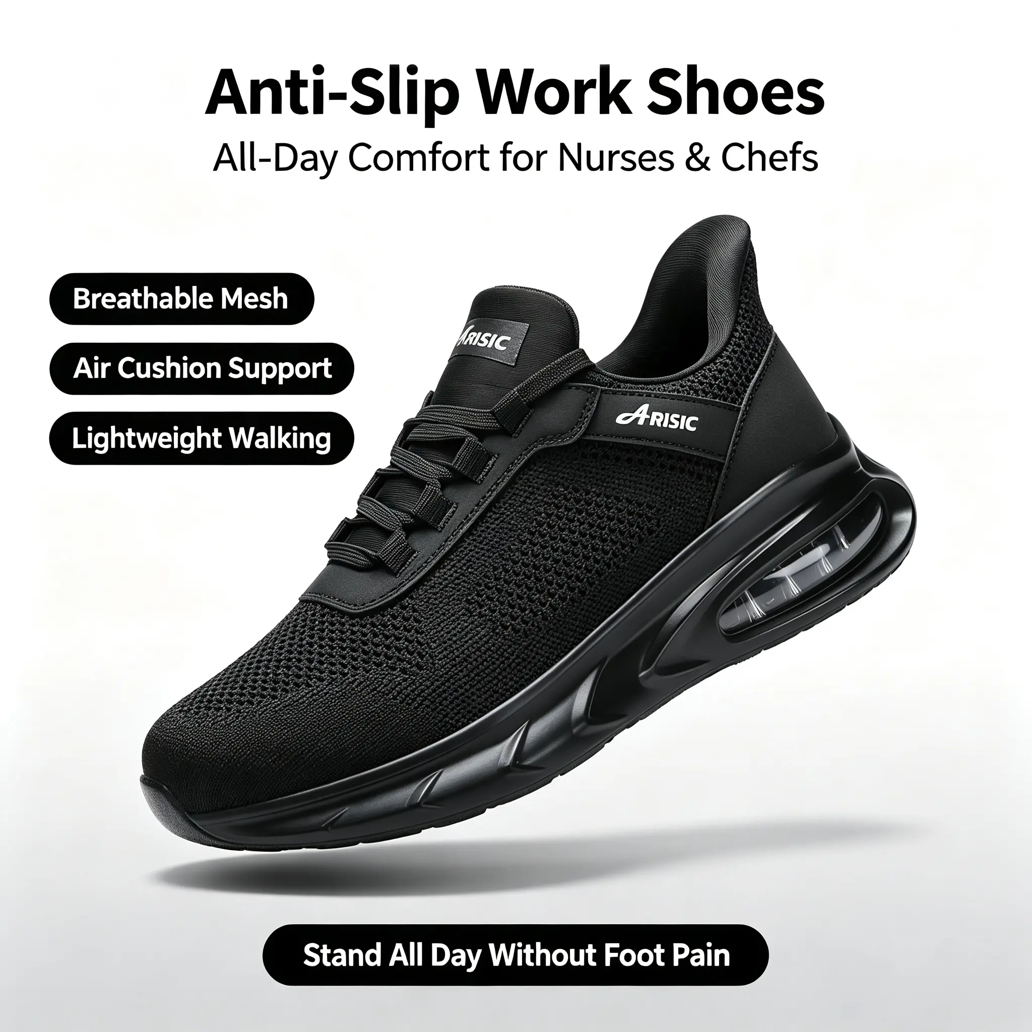 2026 Women's Non Slip Athletic Sneakers, Waterproof Walking Shoes, Comfortable Work Shoes for Nurses, Restaurant, Kitchen & Daily Wear