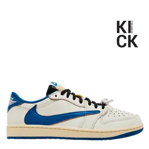 AIR JORDAN 1 LOW 'TRAVIS SCOTT FRAGMENT MILITARY BLUE'