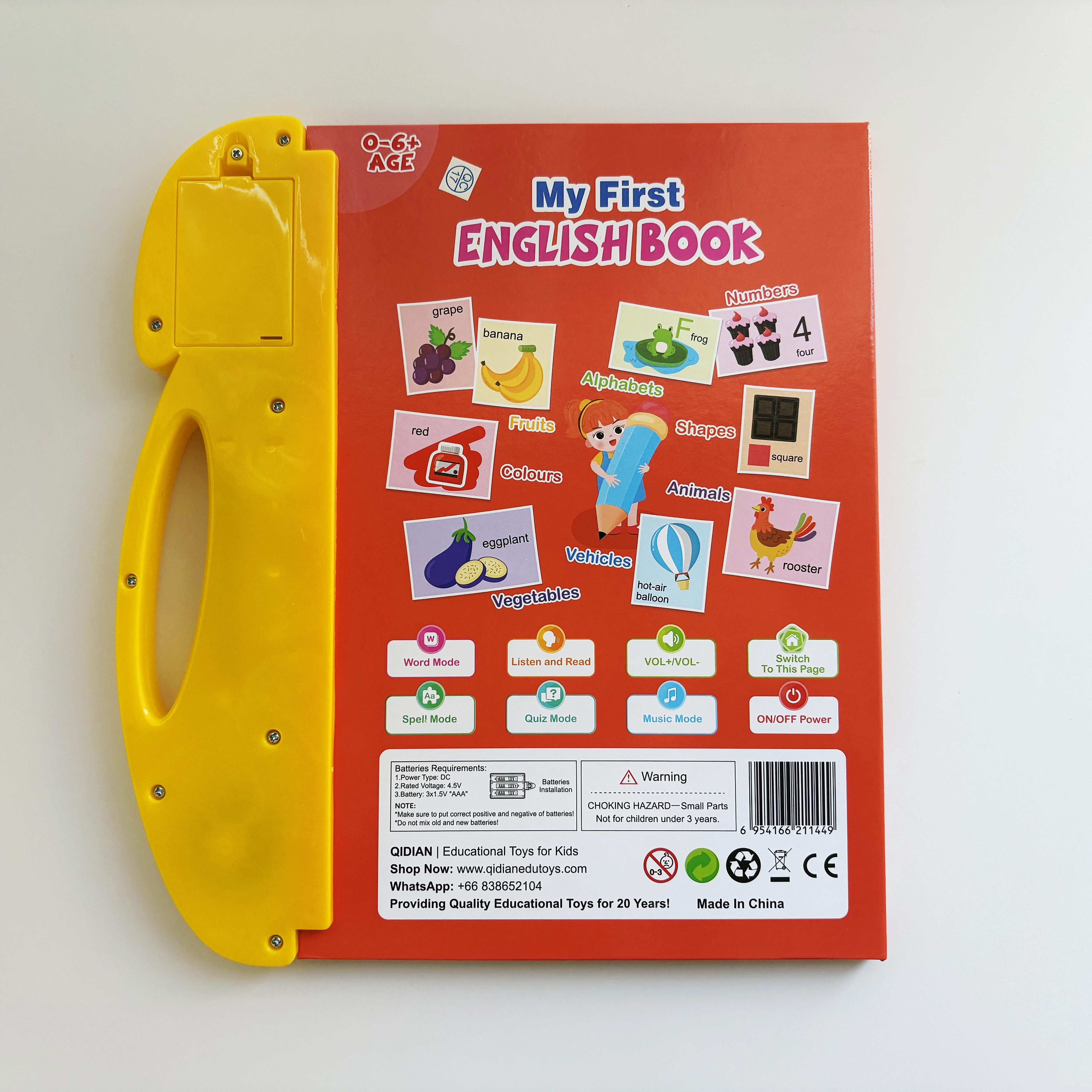 Educational Toy for Kids Ages 3–6 – Talking Sound Book with 114+ Words, 7 Themes, 4 Songs  Interactive Learning for Early Education| Encourages Independent Play & Fun Learning for Kids Vocabulary Flashcards Colorful Round Square Circle Animals