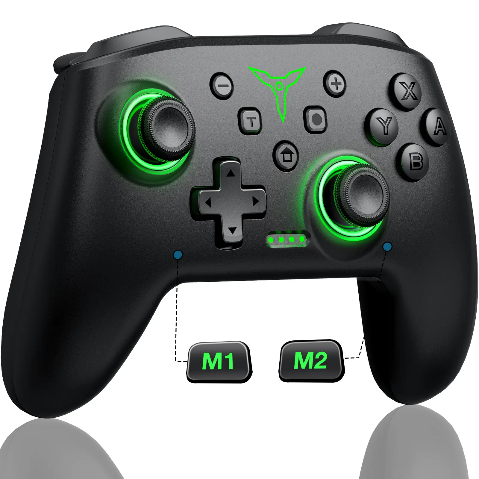 Wireless Switch Pro Controller for Switch Controller/Lite/OLED, LED Wired PC Game Joysticks-Wireless iOS/Android Remote, Switch Accessories Set Controller with Cool LightSkin