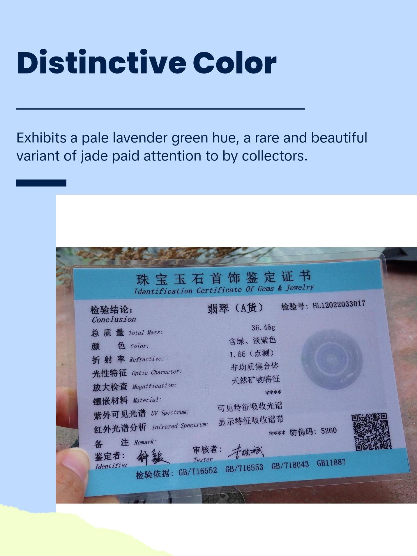 Certified Hand Carved Pale Lavender Green 100% Natural Myanmar Burma A Jade Jadeite Dragon Circle Donut Pendant Necklace