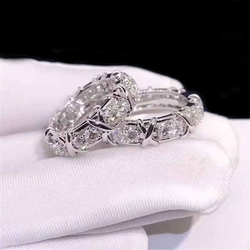 Women's 925 Sterling Silver Lab Diamond Ring - Rings for Women, Engagement Wedding Band, Fashion Party Accessory, Costume Jewelry, Accessories